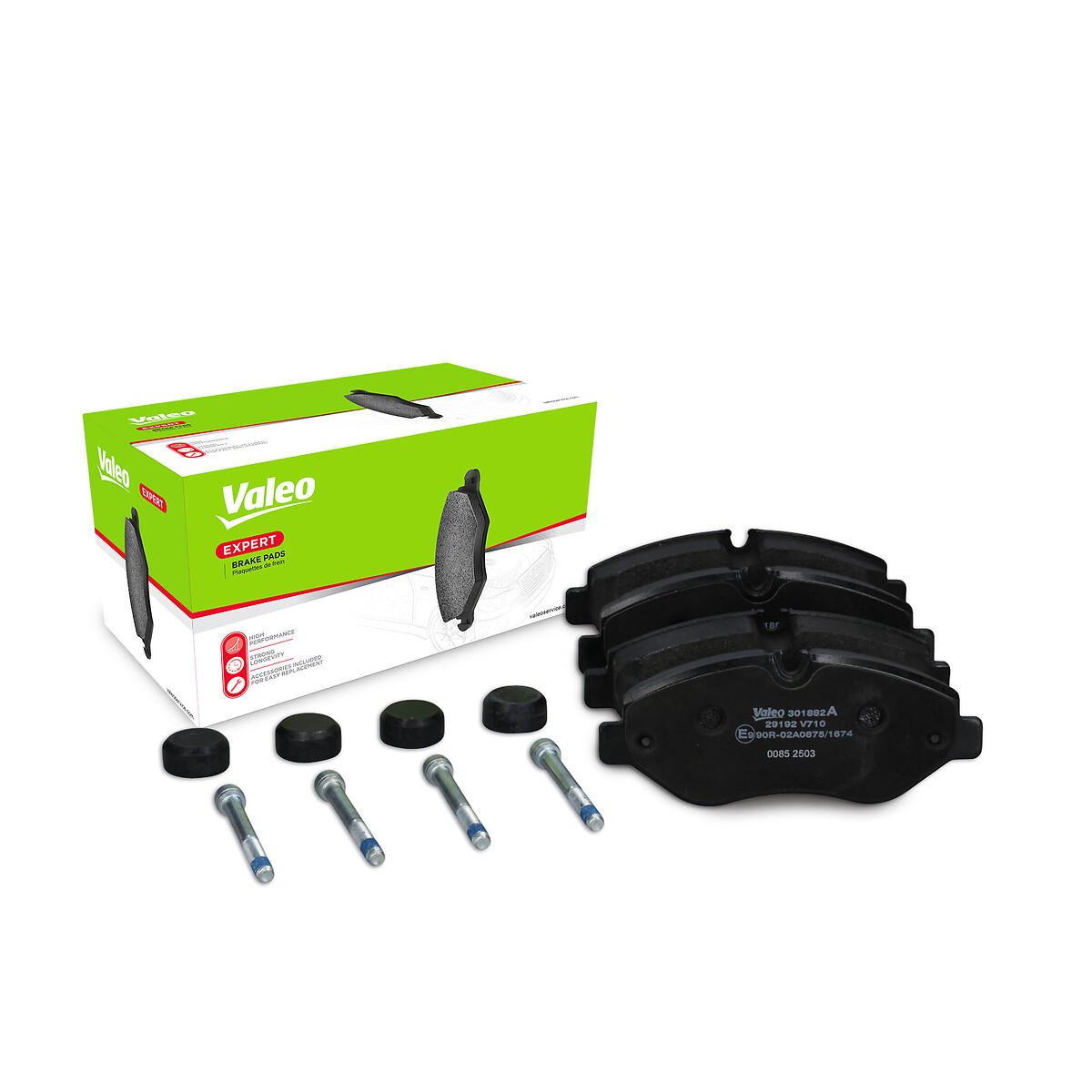Jeu de 4 plaquettes de frein VALEO ref. 301882A